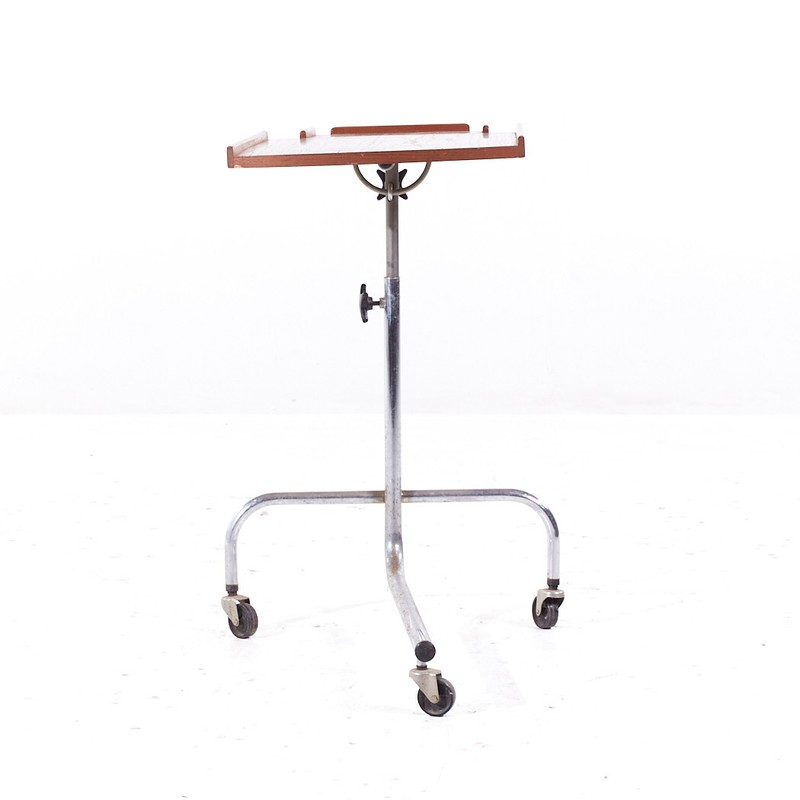 HMN Mid Century Danish Teak Adjustable Tray Table gallery