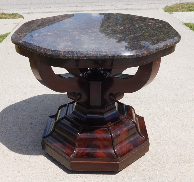Mahogany Empire Center Table circa 1840 gallery
