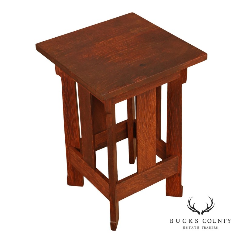 Stickley Brothers Antique Mission Oak Tabouret