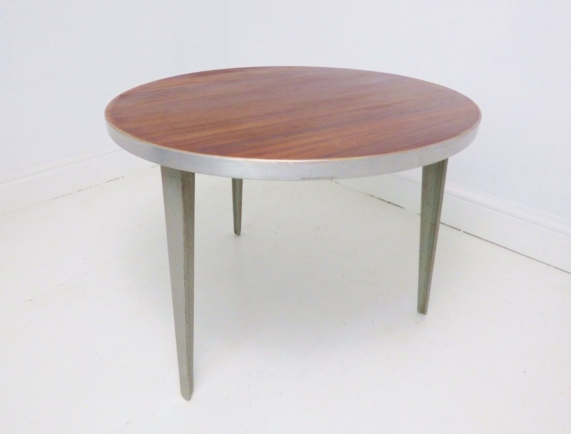 STUNNING VINTAGE ERNEST RACE WALNUT BC COFFEE TABLE - 1940's gallery