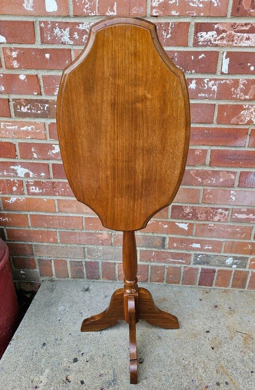Vintage Maple Tilt Table Plant Fern Stand Pedestal Side Table gallery