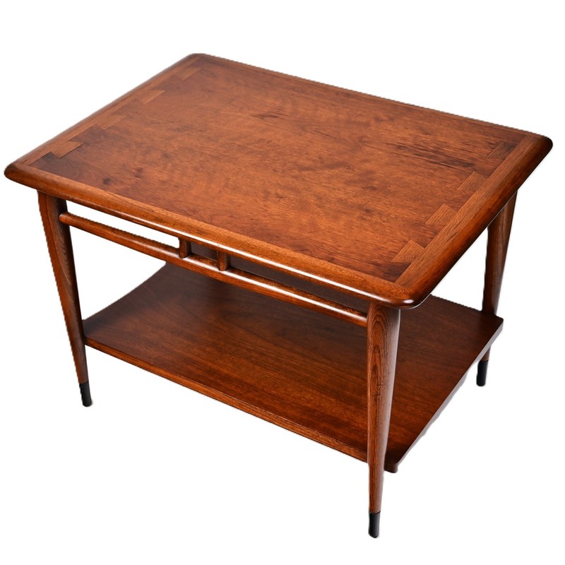 LANE Original Vintage Signed Mid Century Modern Dovetail Accent End Coffee Table gallery