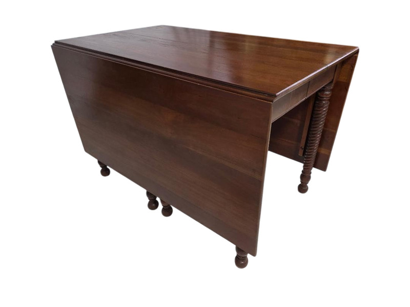 Vintage H Willett Drop Leaf Dining Table Gateleg Solid Wood 71x44 Refinished gallery
