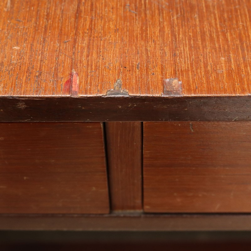 Vintage Small Table with Drawers Teak Veneered 1960s gallery