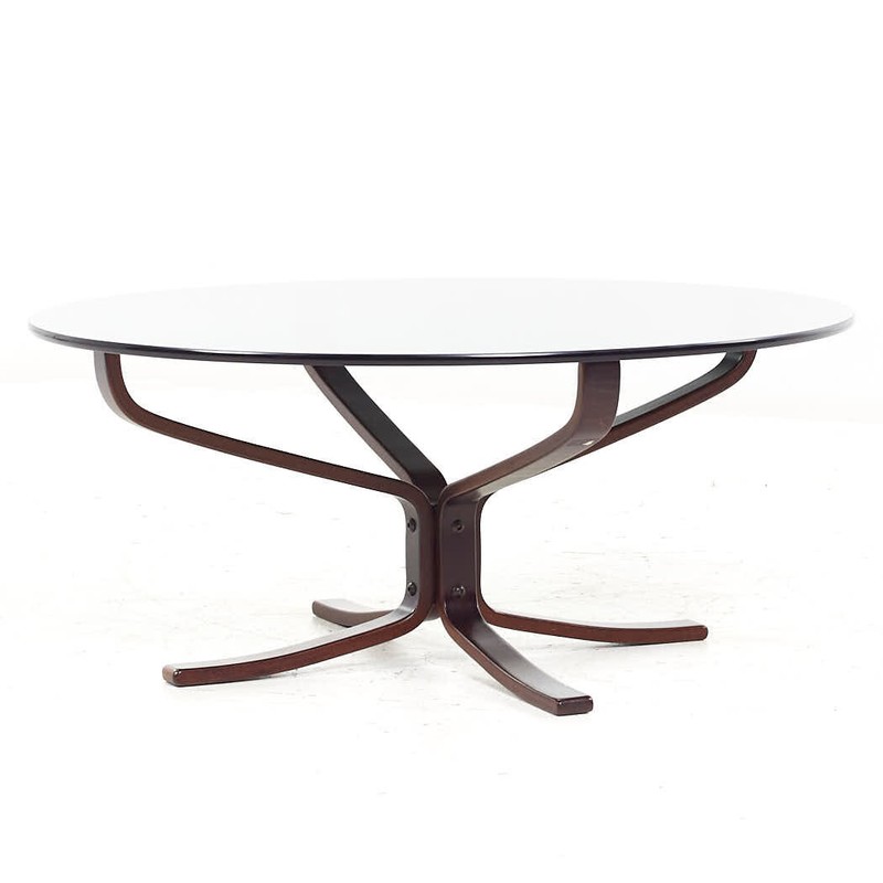Sigurd Ressell for Vatne Mobler Mid Century Danish Round Coffee Table gallery
