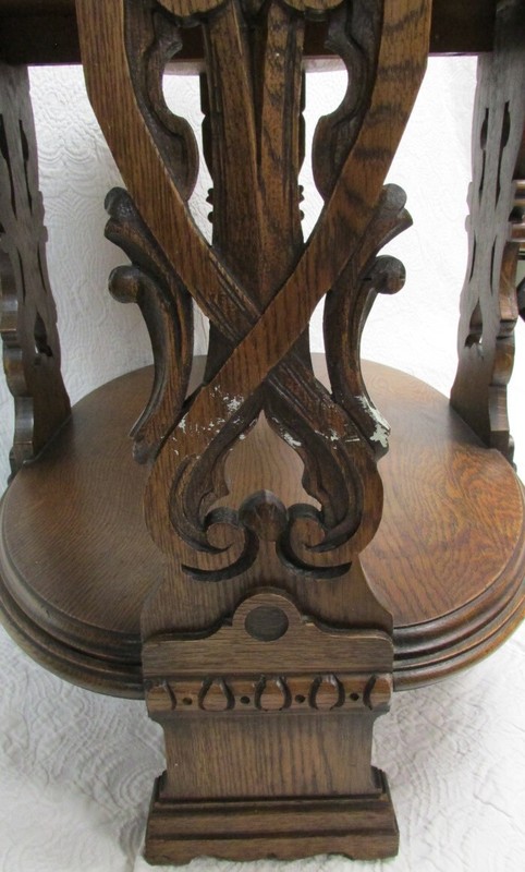 Early 20th. Century LIFETIME FURNITURE Hastings Michigan JACOBEAN Oval OAK Table gallery