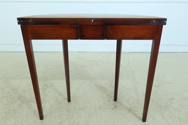 50536EC: English Adam Style Paint Decorated Flip Top Hall Card Table gallery