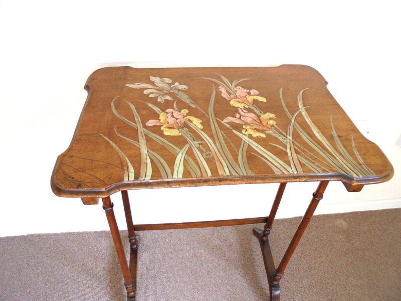 Antique French Galle Style Painted Side Table gallery