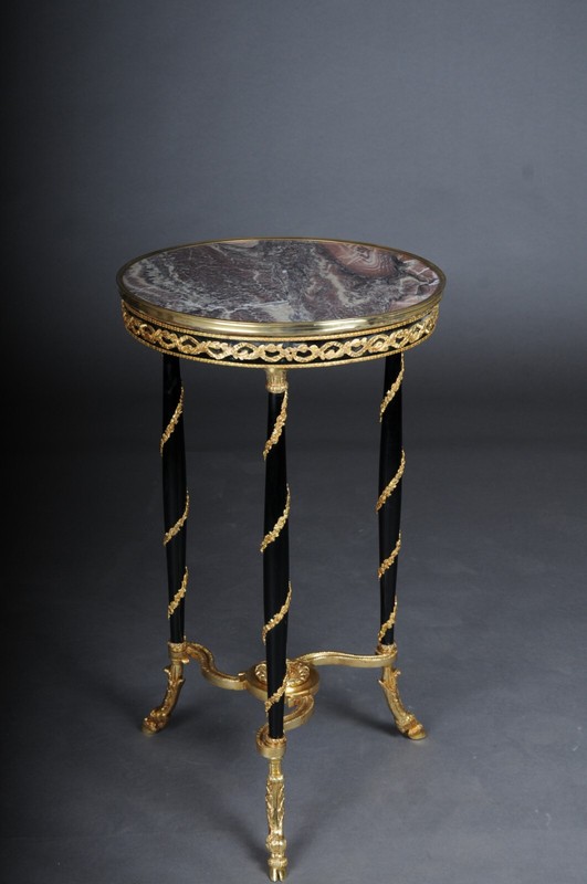 20th Century Majestic Empire Side Table/Gueridon, Marble, Adam Weisweiler