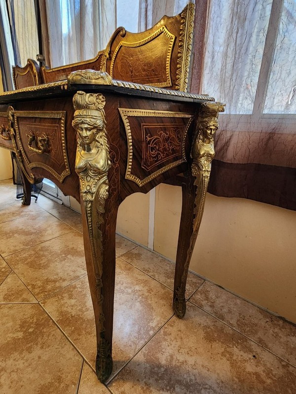 Vintage Louis XV Style French Writing Desk