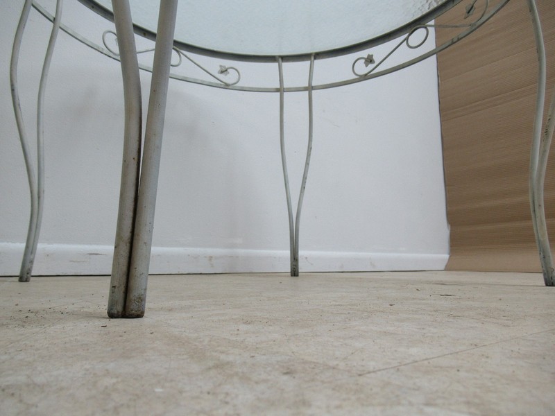 Vintage Round Outdoor Patio Porch Ivy Iron Dinette Dining Table gallery