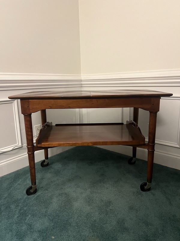 Vintage Stickley Cherry Tea Bar Cart Table Stickley Buffet Table Cart Furniture gallery