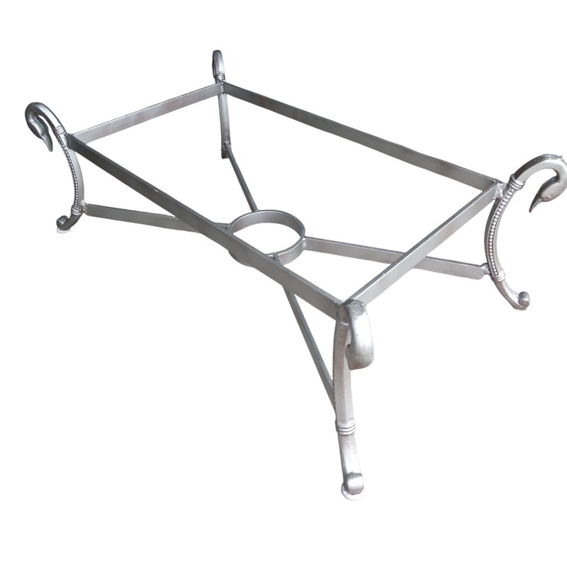 Stunning Steel & Brass Coffee Table, masterfully crafted in the Manner of Jansen gallery
