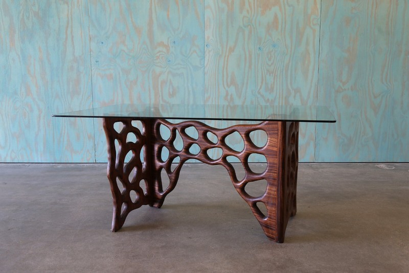 1960s Studio Craft Z-Base Dining Table / Desk After Gino Russo