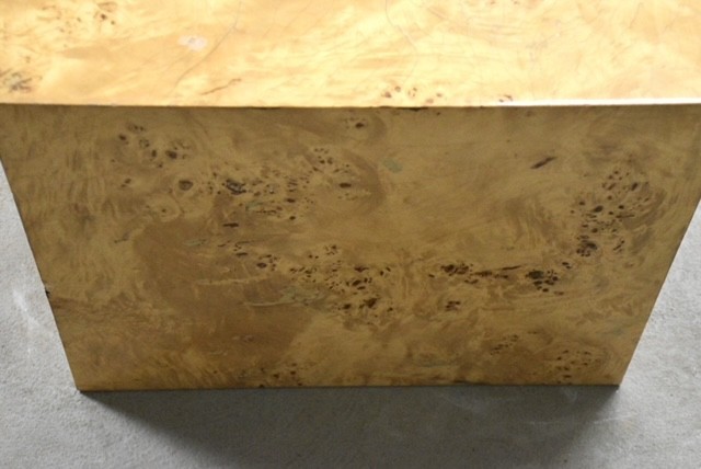 Burl Cube End Table by Milo Baughman gallery