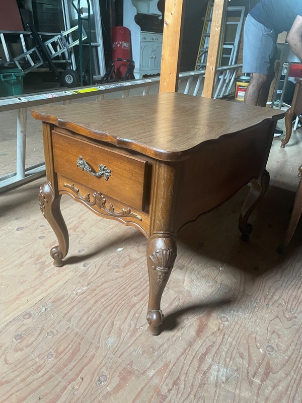 2 Beautiful French Provincial End Tables for Living Room Vintage Wood gallery