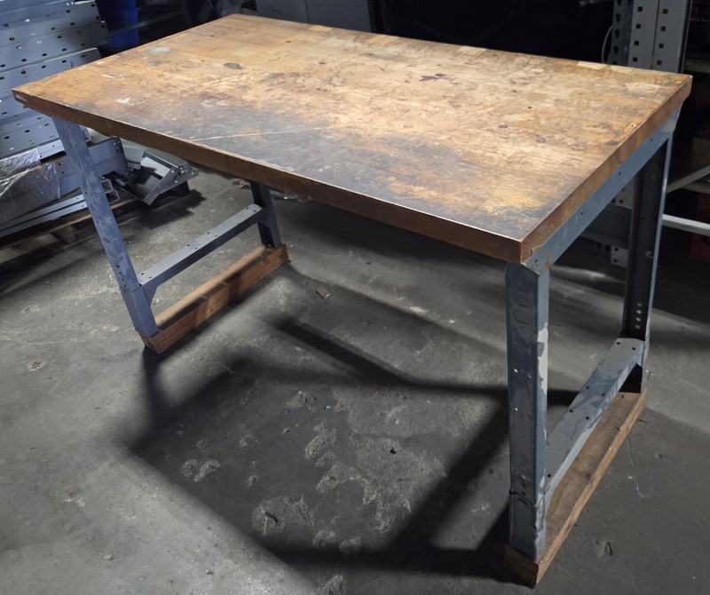 Vtg Industrial Chef Butcher Block Island Stainless With Casters 30”x72”x37”x3”