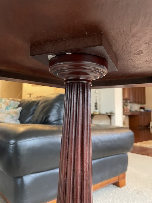 Bombay Company Pedestal Table 26” Vintage Solid Wood gallery