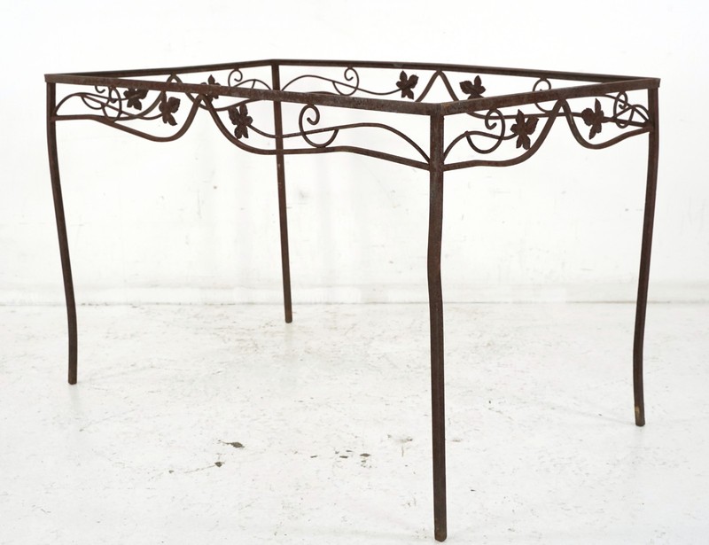 Vintage Rectangle Wrought Iron Table Base 46.25 x 29.75 in. gallery