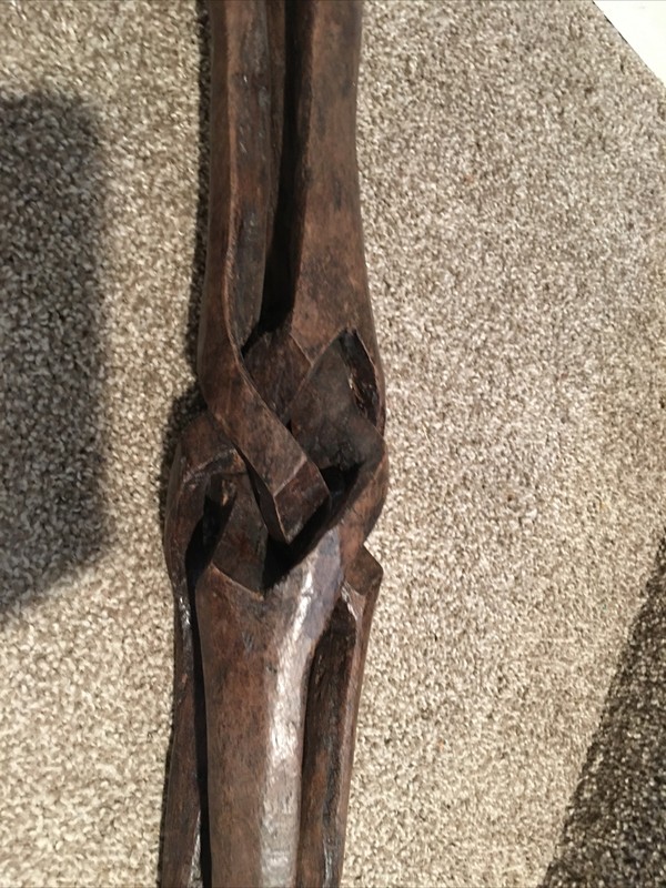 Unique Vintage Hand Carved Teak Wood Key Side Coffee Table Stand gallery