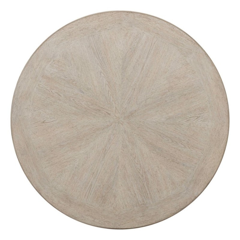 Round Cocktail Table for Living Room Traditional - Sanctuary White Oak Wood gallery