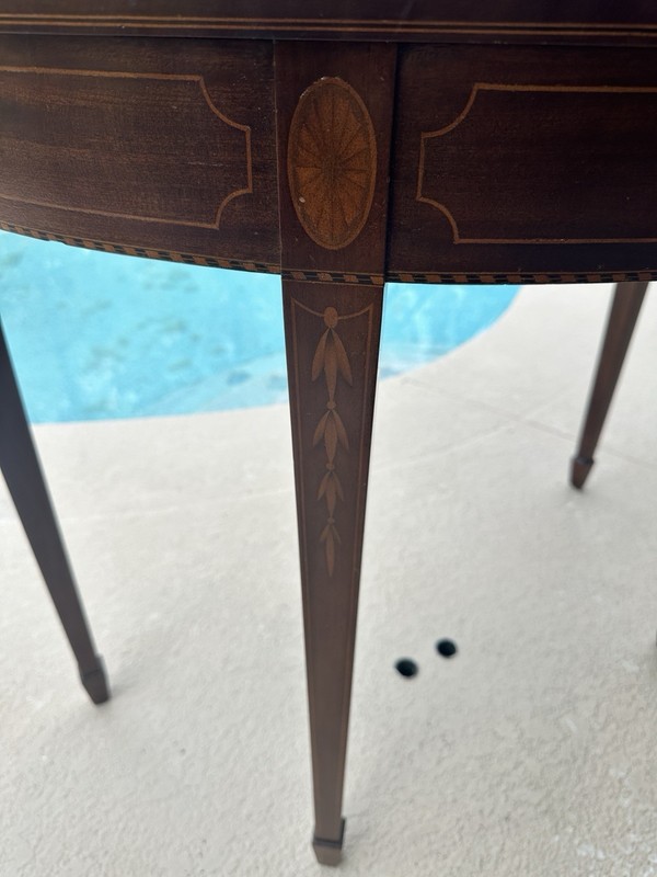 Antique Potthast Bros. Mahogany Inlaid Convertible Card / Game Table gallery