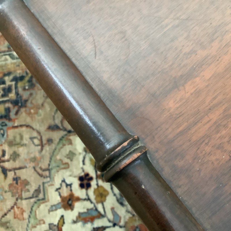 Vintage Faux Bamboo Occasional Table with Cane Bottom and Casters gallery