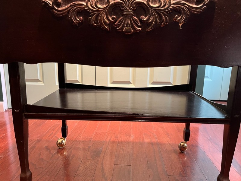 Early Mid Century Two Tier and Two Leafs Convertible Tea Table gallery