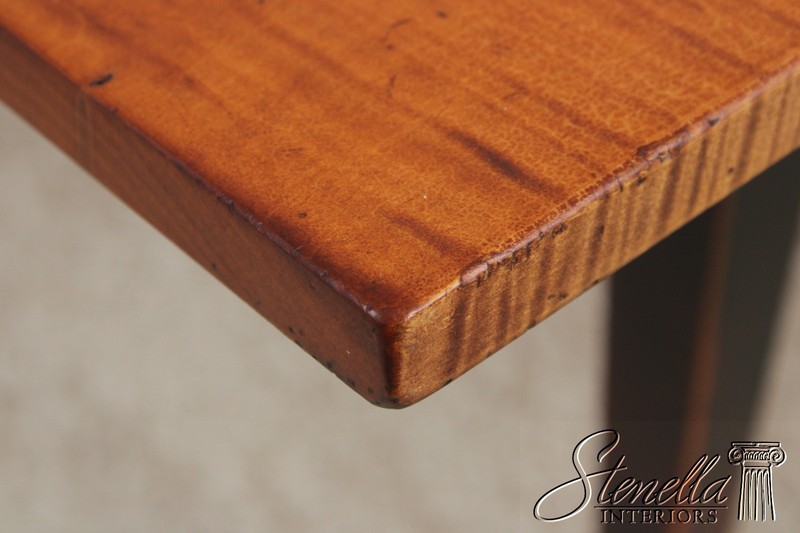L72590: Benchmade Tiger Maple Large Farmhouse Dining Tavern Table gallery