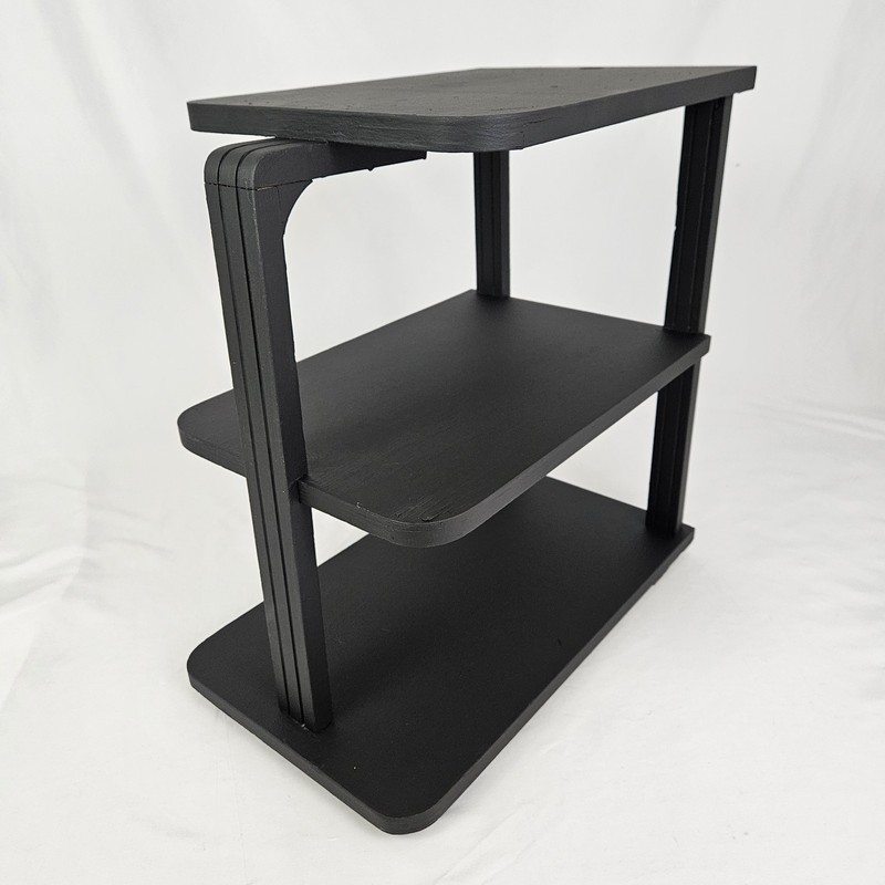 Vintage Art Deco Waterfall Bookshelf End Table 3 Tier Mid-Century Modern gallery