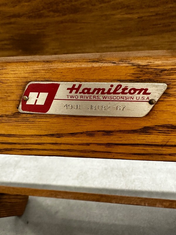 Hamilton Oak Drafting Table, Circa 1950's, Incredible condition! Local to 75069 gallery