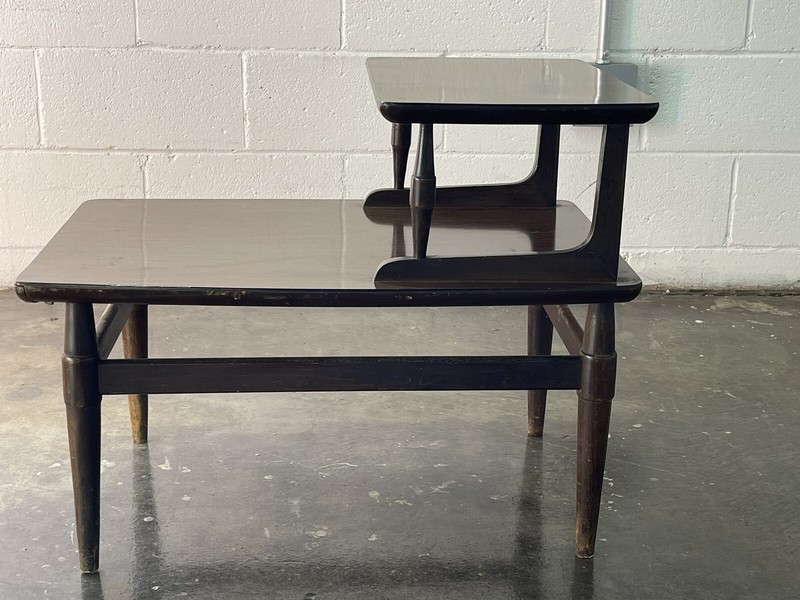 Vintage End Table Step 2 Tier MCM Furniture Antique gallery