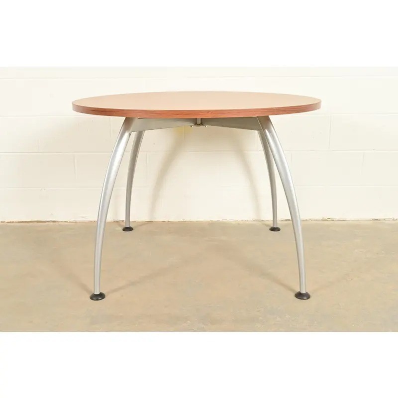 Herman Miller Style Modern Spider Leg Round Dining Table or Game Table gallery