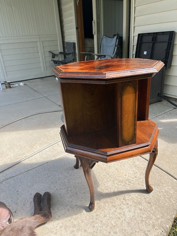 Mid 20th Century Octagonal Revolving Book Case Table gallery