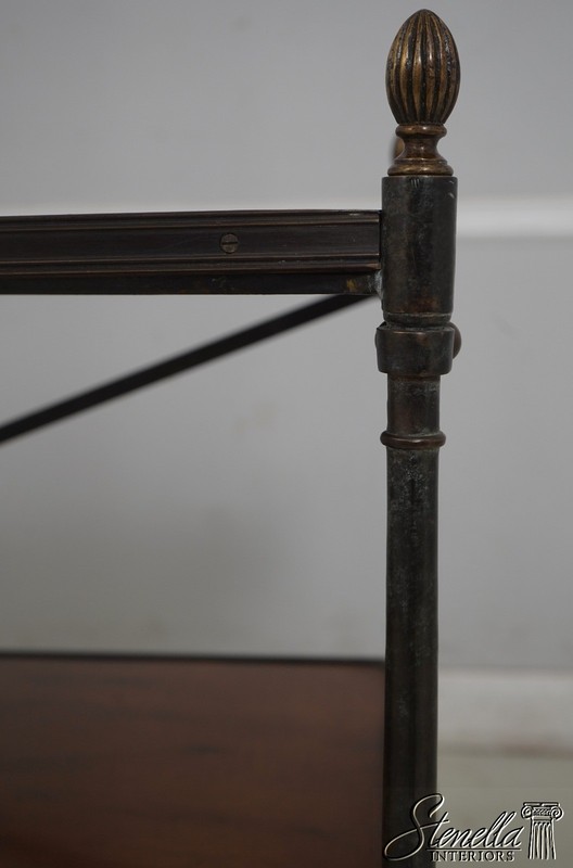 69282: Vintage 3 - Tier Wood & Metal Bookcase Console gallery