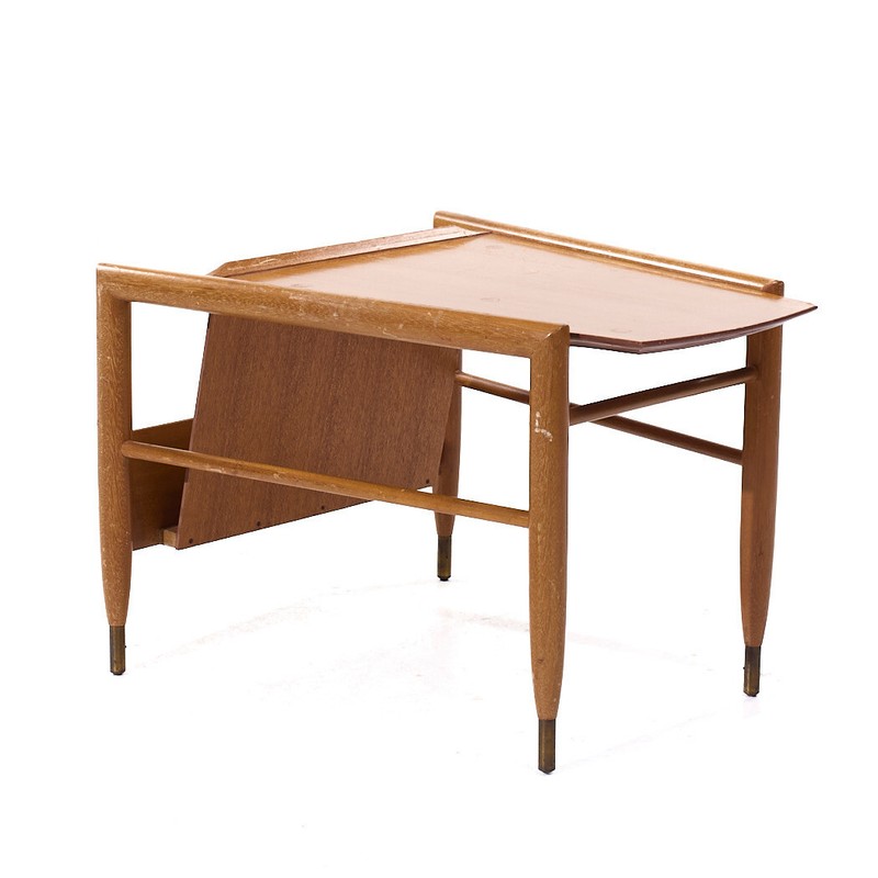 John Keal for Brown Saltman Mid Century Magazine Side Table