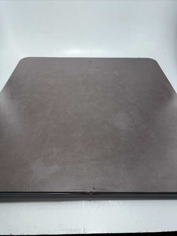 Vintage 1989 Brown Samsonite Metal Card Table Woodgrain finish 30x30