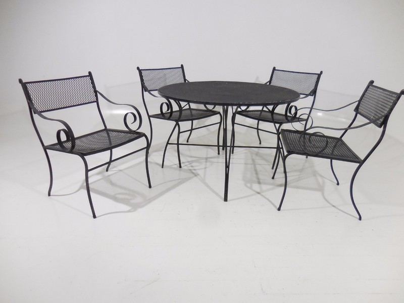 50'smodern IRON outdoor/indoor SALTERINI garden Dinette Set by Tempestini gallery