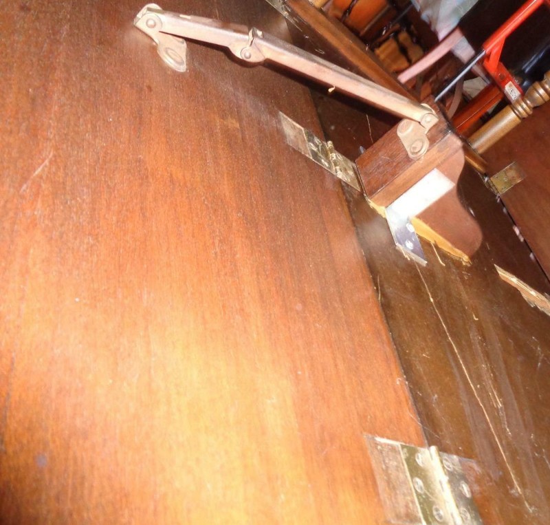 Vintage Drop Leaf Dual Level Table – With Casters – NEEDS TLC HANDY USEFUL TABLE gallery