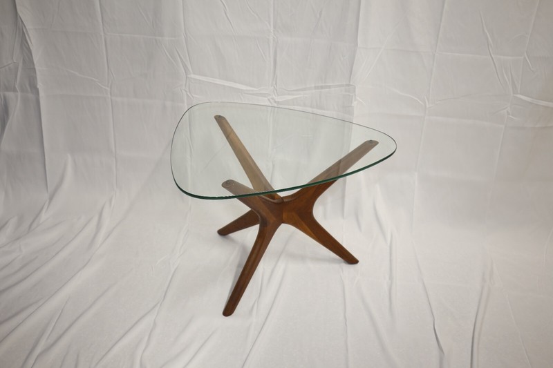 Adrian Pearsall "JAX" Walnut/Crystal Table Set of 3 by Craft Associates gallery