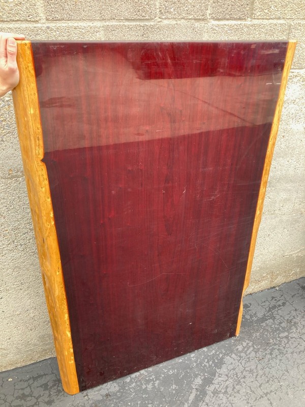 Vintage Bubinga wood live edge slab Tea table from Japan 1960s