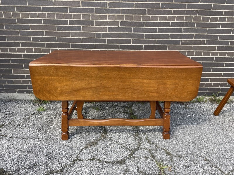Vintage Cushman Colonial Herman DeVries Maple Butterfly Dropleaf Table # 4-43 gallery