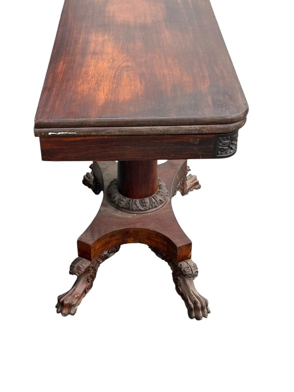 Antique empire paw foot Console table foyer hall game card claw foot gallery