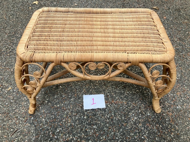Vintage Wicker/Rattan Versatile Table - Coffee / Cocktail Table 1