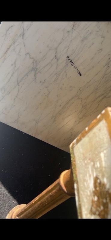 Original Italian Florentine Hand Crafted Wood Marble Top Table gallery