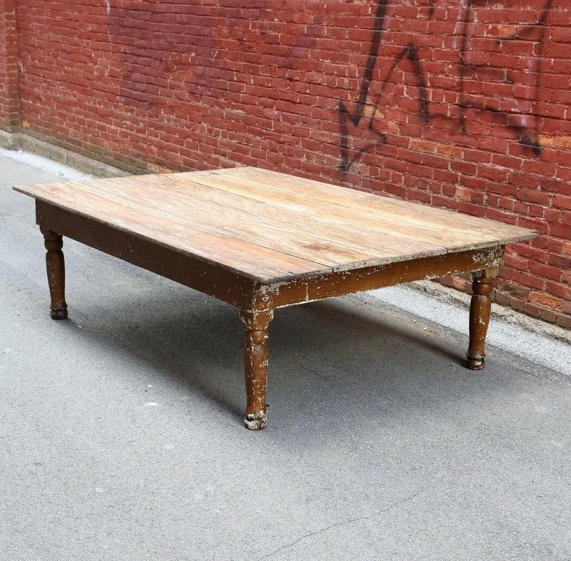 Antique counter Kitchen island Industrial Mercantile Display stand Wood Legs