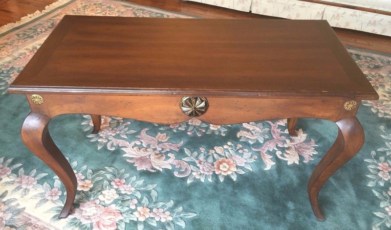 Baker Milling Road Console End Table English Provincial Cabriole Legs 1 of 2