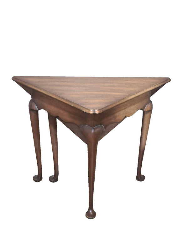 Kittinger Williamsburg Mahogany Corner Table Drop Leaf Napkin Table CW 2