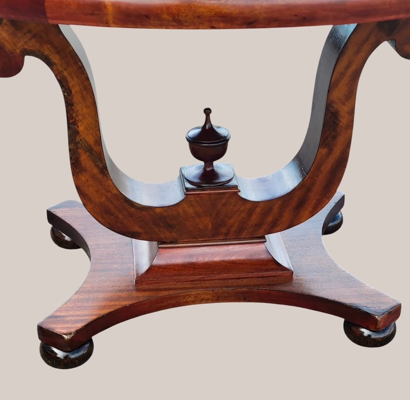 American Empire Solid Mahogany Center Table / Foyer Table