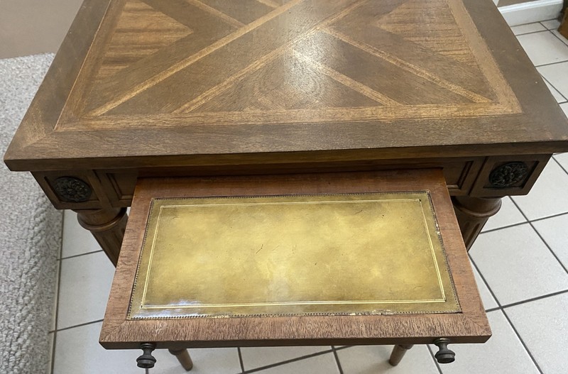 Antique Weiman Heirloom Quality Table-405-Game/Card Table-Inlaid-Side Pullouts gallery